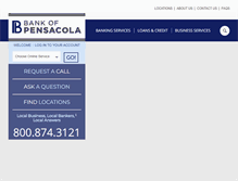 Tablet Screenshot of bankpensacola.com